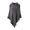 GUMEI Vrouwen Winter Gebreide Hooded Poncho Cape Gehaakte franjes Kwastje Sjaal Wrap Sweater
