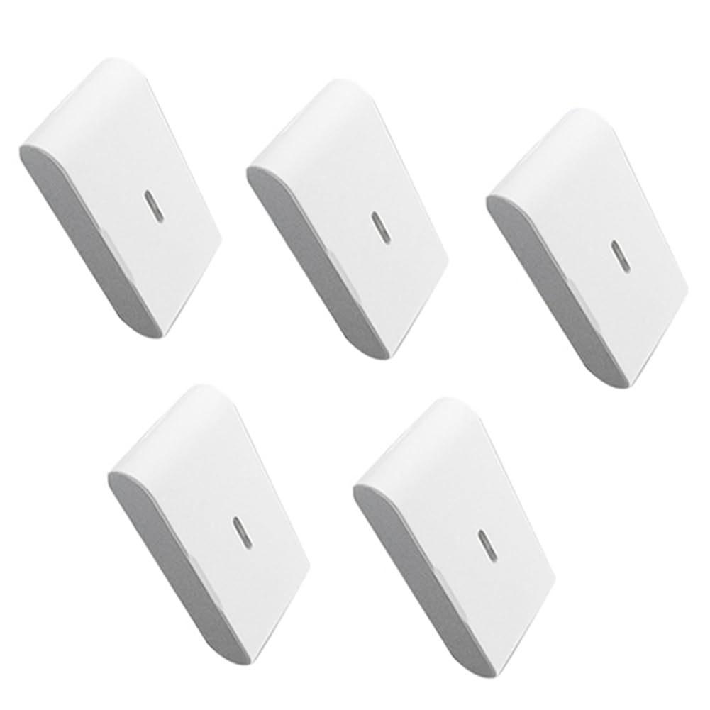 Koolenry White 5Pcs 433Mhz Wireless Vibration Glass Break Detector Adjustable Sensitivity Compatible With Alarm Systems