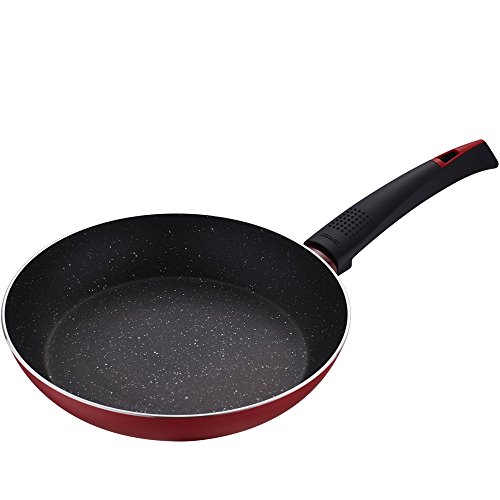 Bergner Q0557 24 cm Sartén en Aluminio prensado, 24 x 4,5 cm, Rojo