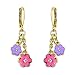 Jewelry for Kids Flower Earrings for Girls | 18k Gold Plated Dangle Earrings for Sensitive Ears | Hypoallergenic Earrings