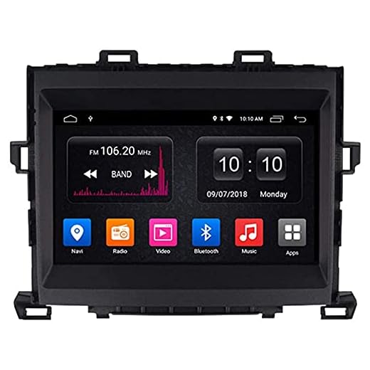 Android Car Stereo Double Din Android Car Navigation GPS Kompatibel med TOYOTA Alpha 2008-2015 Plug and Play mobiltelefon Mirror Link med Dual USB Support Rattstyrning Telefonlänk