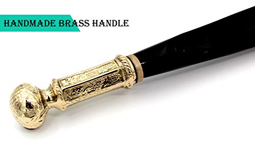 5Moonsun5'S Long Handled Made With Horn And Brass Shoe Horn, Handmade Shoe Horn With Brass Handle, Premium Gift For Men And Women, Home Or Travel Use (Brass Shoehorn 12 Inch) #TOP3