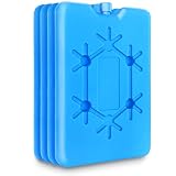 4-Pack Ice Packs for Coolers,Ice Pack for Lunch Box,Freezer Packs,Slim & Long-Lasting Reusable Ice P