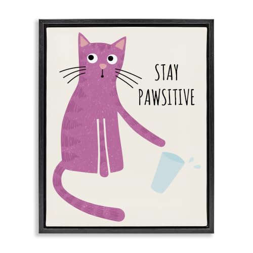 Pawsitive Cat Humor, 16 x 20 Inch Canvas in Floater Frame
