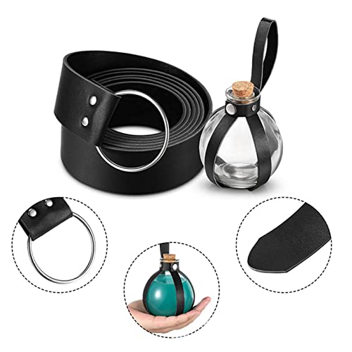 Ceinture de chevalier médiéval avec bouteilles de potion de qualité