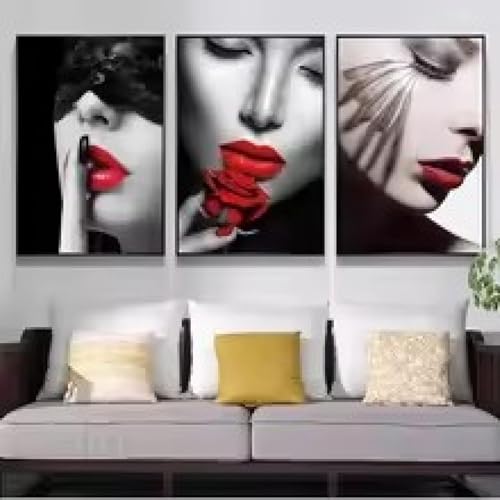 Peintures murales sur toile pour habiller un mur vide petite affiche femme fumeuse lèvres rouges