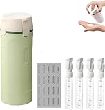 Generisch Botellas de viaje rellenables 4 en 1, botellas de viaje rellenables 4 en 1, botellas de viaje Push Down para rellenar, contenedor de viaje a prueba de fugas, depósito de líquido para loción