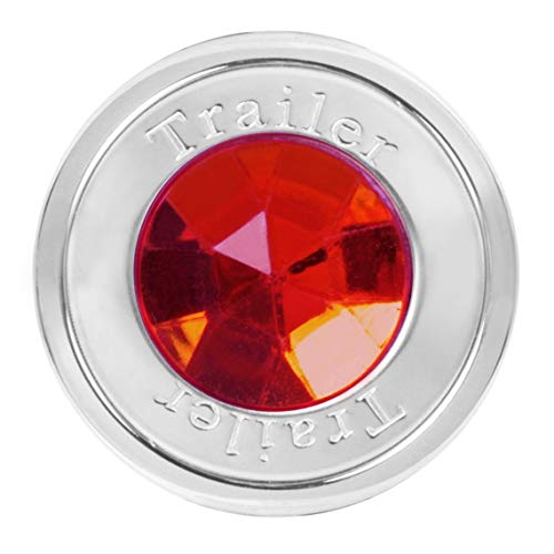 chrome air brake knobs - GG Grand General 95825 Red Pin Hole Chrome Plated Aluminum Air Knob w/Trailer & Red Jewel