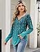 Zeagoo Boho Tops for Women Long Sleeve T-Shirts V Neck Casual Floral Tunic Basic Tees Print Dressy Plus Size Blouses XL
