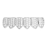 Hot Water hyteck Grillz – Plata – One Size Fits All – Cubic Circonita Bottom