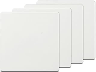 PYD Life 4 Pack Sublimation Photo Frame Home Decor Blanks 6" x 6" Square 0.6 Inch Thickness MDF Hardboard White Wall Hanging with Stand for Cricut Autopress Heat Press Machine Heat Transfer