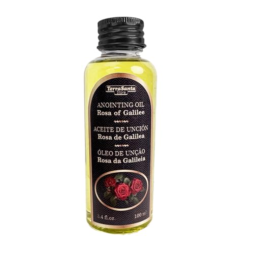 Rose of Galilee Anointing Oil for Prayer & Worship - Biblical Scented Oil for Home Altar & Church - Christian Gift from Holy Land (3.4 fl. oz - 100 ml)