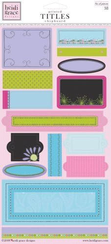 Fiskars Heidi Grace Designs Chipboard Stickers A Little Bird's Tale Printed Titles