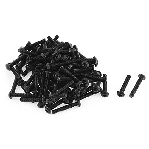 Boulon M3x18mm noir vis tête ronde six pans creux acier allié 10.9 pour châssis
