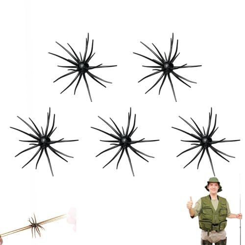 Sea Urchin Bait, Floating TPR Swimbait with Reflective Stars, Artificial Seas Urchin Lures with Multiple Tentacles for Shore, Ri