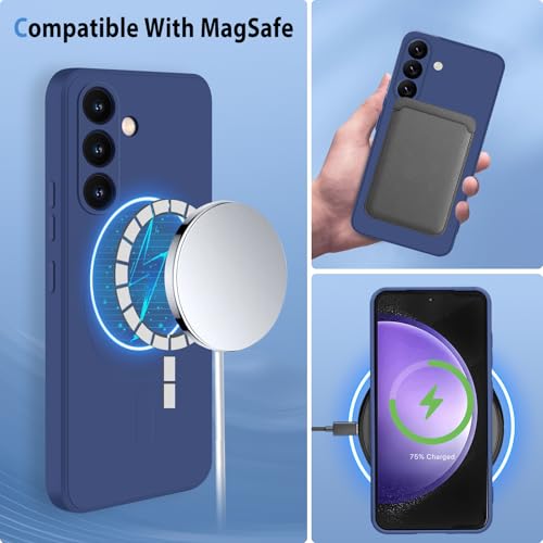 Coque silicone fin Samsung S23 FE bleu finition microfibre premium