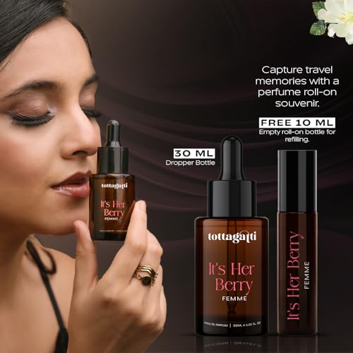 Image of It's Her Berry Perfume Oil for Women - Fruity Floral Long Lasting Attar, Alcohol-Free Oil Based Perfume, Berry Fragrance (30 ml)