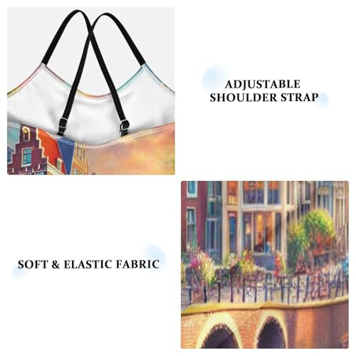 Ship Canal Trees Girls Swimsuit Bathing Suit Summer Beach Swimwear One Piece Swimsuits3