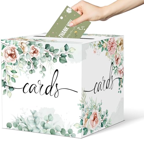 CINSOEN Watercolor Floral Card Box