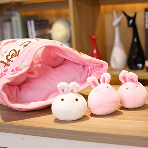 Weikap Rabbit Bunny Plush Toy Plushie Stuffed Animals Doll Baby Kids Cute Bag Of Cherry Blossom Bunnies Plush Toy Soft Throw Pillow Stuffed Animal Toys Creative Gifts Room Decor #TOP2