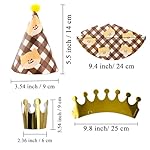 Olen Party Hats for Kids Birthday, 11 Pack Birthday Hats with Pom Poms, Paper Cone Caps for Stuffed Animals, Party Crown Caps Set, Small Celebration Accessories for Girls Boys Toddlers - Image 5