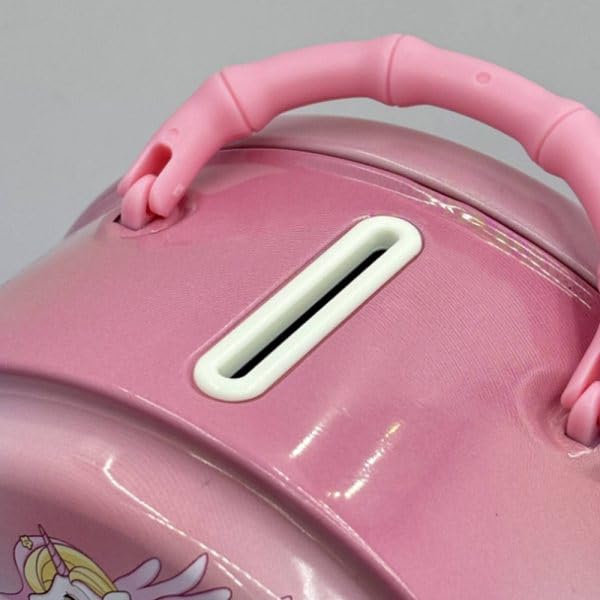 Image of Money Saving Bank with Coin Slot / /Creative Cartoon Design Money Bank / /Plastic Piggy Bank for Boys & Girls (Pack of 1) (Magical Unicorn Piggy - Pink)