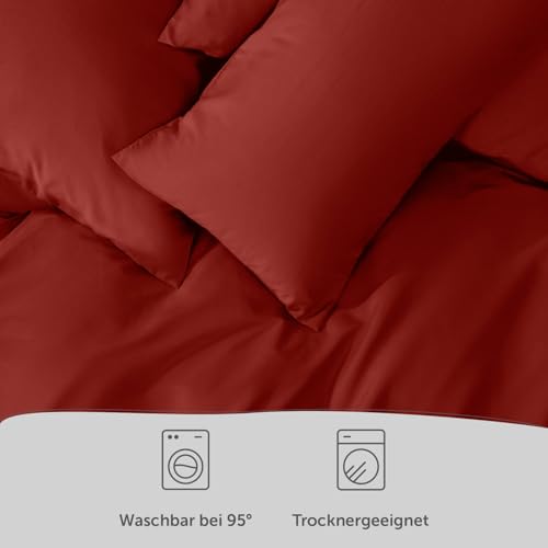 Blumtal Bettwäsche 200x200cm + 2X 50x80cm Kopfkissenbezug - Oeko-TEX zert. Mikrofaser Bettwäsche Set - Mikrofaser Bettbezug - Deckenbezug +… – Ansicht 5