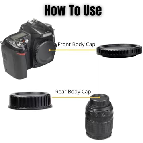 Image of MOSTOS - Single Lens Rear Cap Compatiable for Nikon D7500 D7200 D7100 D7000 D5600 D5300 D5200 D5100 D3500 D3400 D3300 D3200 D3100 More Nikon F Mount DSLR