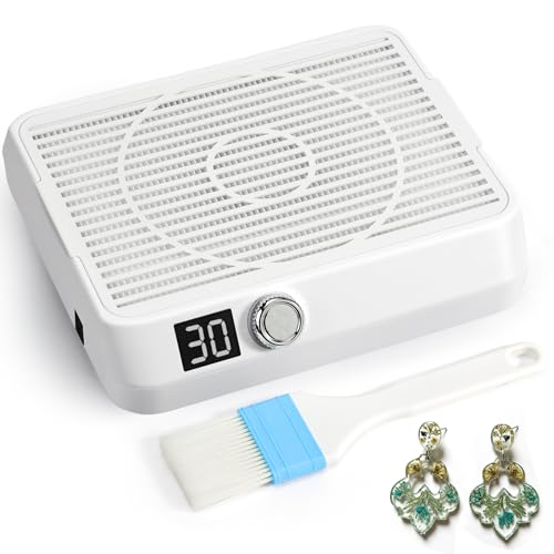 Winartton Resin Dust Collector, Epoxy Resin Drill Polishing Vacuum Fan, Dust Collector with Reusable Filter, UV Resin Molding Auxiliary Tool, Professional Machine for Jewelry Making, DIY Decor