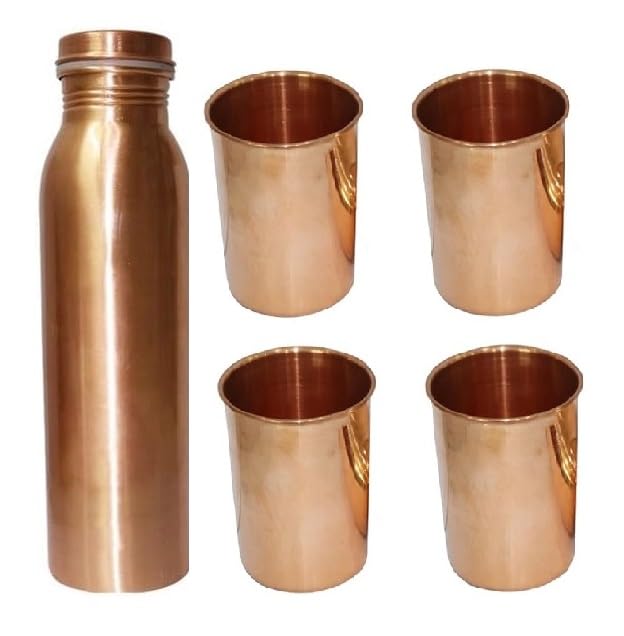 Bouteille en cuivre avec verres BRACOP pour une hydratation saine