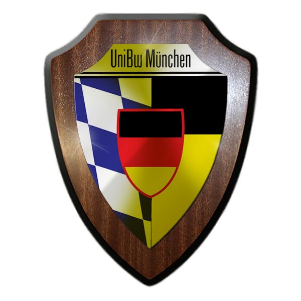 Plaque UniBW München avec blason officiel de l'Université de la BW