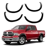 TRUXEN Fender Flares Compatible with 2009-2018 Dodge Ram 1500 & 2019-2024 Dodge Ram 1500 Classic Accessories, Factory Style OEM UV Treated Paintable Matte Black Finish Wheel Arch Extension