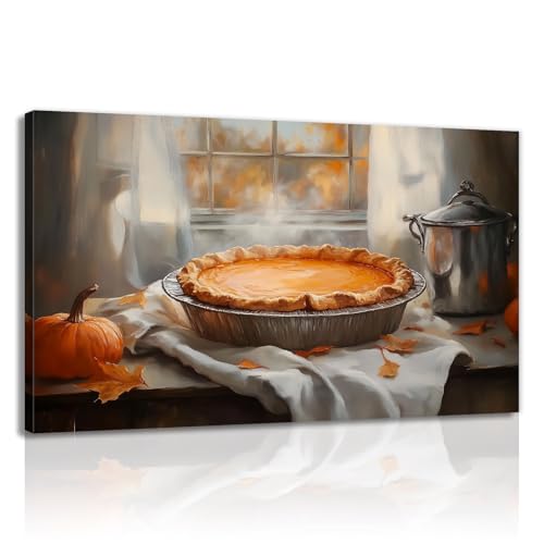 OAAPITI Fall Wall Art Kitchen Wall Decor Pumpkin Pie Pictures