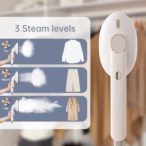 Steamer for Clothes, 1500W Large Soleplate Clothes Steamer Iron, Detachable 400ml Water Tank Garment Steamer Professional Steam Iron, 20s Rapid Heat Up Fabric Wrinkles Remover and Auto-Off by Pretty moment - Image 6