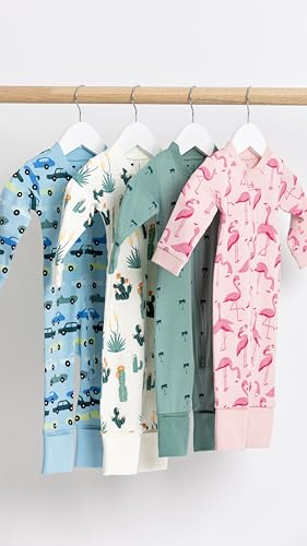 Image of MONICA + ANDY One Piece Baby Pajamas, 100% Organic Baby Clothes for Girls and Boys, Sizes For Newborn and Infant