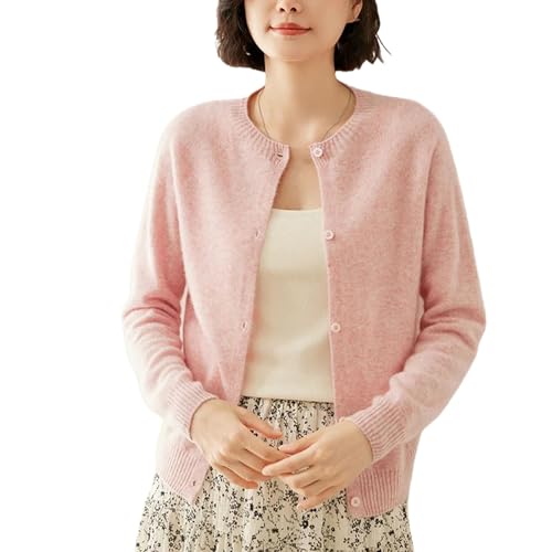 Cardigan 100% cachemire pour femme : le tricot de luxe à col rond, douceur intemporelle.
