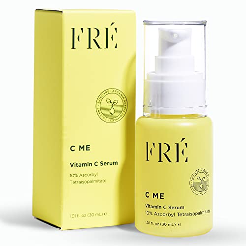 Vitamin C Facial Serum For Dark Spots, C Me By Fré Skincare - 10% Vitamin C Serum - Anti Aging Facial Serum Repairs Hyperpigmentation, Brightens Face, & Reduces Wrinkles For Glowing Skin - Vegan & Waterless #TOP2