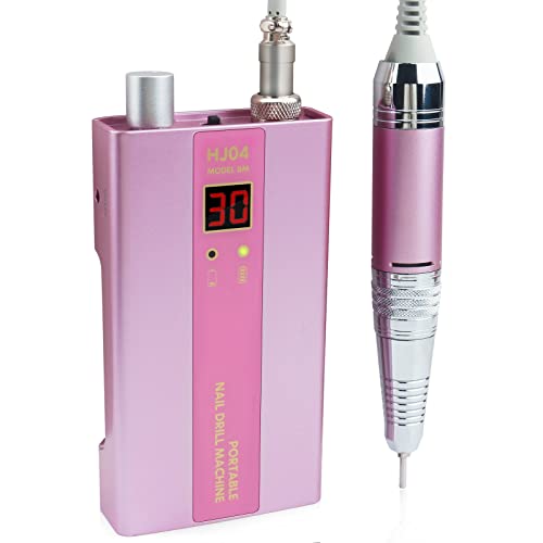 Qunzhao Professional Nail Drill Machine For Acrylic Nails, 30000 Rpm Electric Nail File Portable Electronic Nail Filer For Home Salon Manicure Tools… (Purple) #TOP2