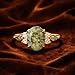 14K Yellow Gold Oval Cut Moss Agate Engagement Ring Vintage Boho Nature Inspired Alternative Bridal Promise Anniversary Jewelry Gift for Her