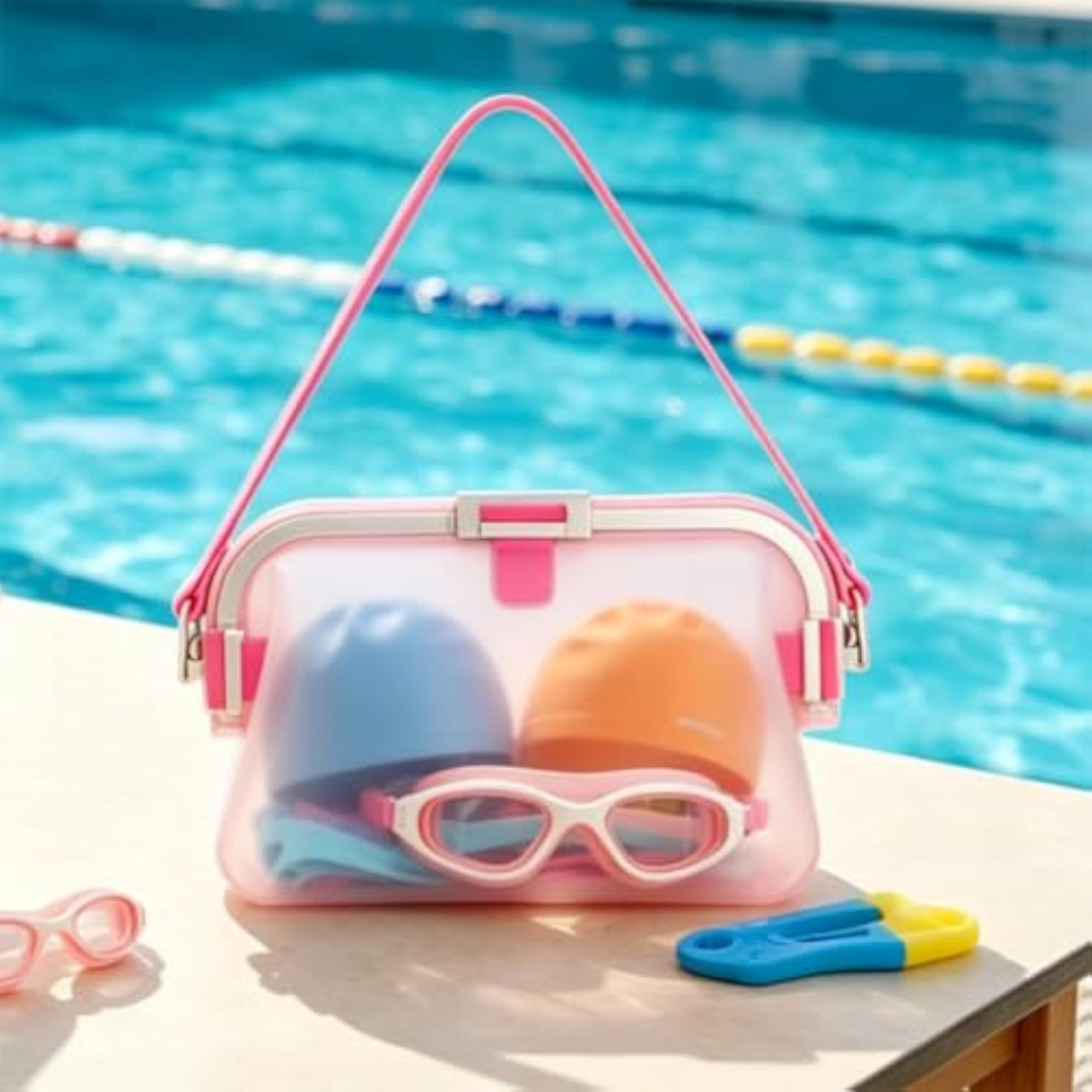 Silicone Shoulder Bag, Translucent Water-Resistant