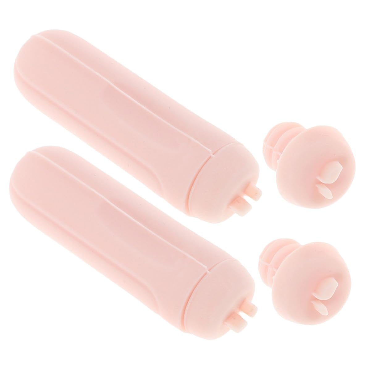 2 Pcs Silicone Nail Stamper Pens Kit for DIY Nail Art with French Tip Brush Convenient and Quick Art Tools for Home and Salon Use in Pink