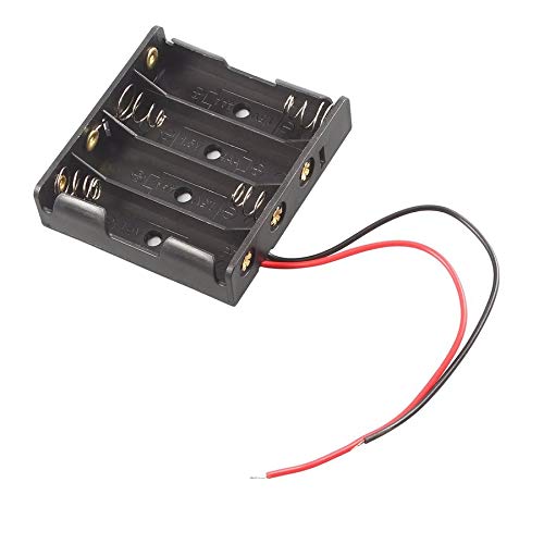 Professionele Plastic Zwarte Batterij Opbergdoos Slot Houder Case voor 4 Packs Standaard AA 2A Batterijen Stack Zwart - Afbeelding 7