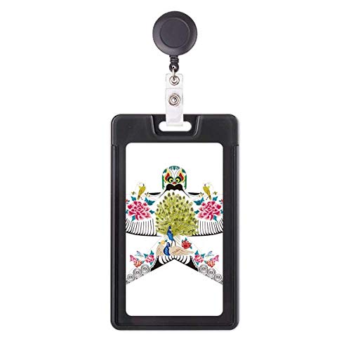 Étui à badge rétractable cerf-volant chinois enrouleur porte-carte
