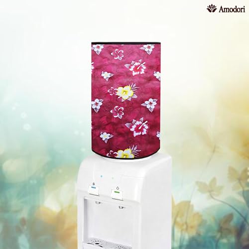 Image of Multicolor 20 Litre Water Dispenser Bottle Cover | Waterproof & Dustproof PVC Fabric | Reusable Protective Cover for 20L Water Can (floral-22)