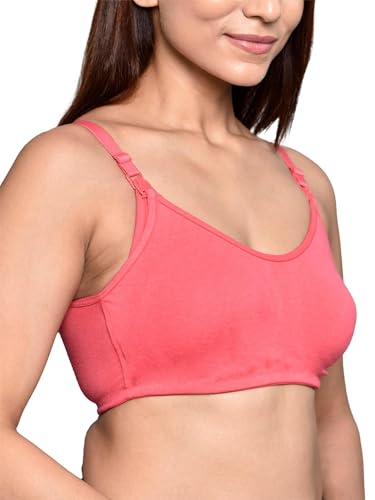 Image of Inner Sense Organic Cotton Bamboo Nursing Bra for Women I Non Padded Feeding Bra with Keyhole Back Design and Wire Free I Maternity Innerwear with Full Coverage