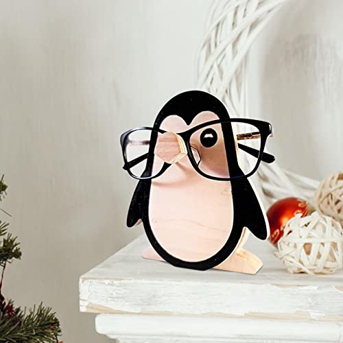 CFWZGM Suporte de óculos para mesa, suporte de exibição de óculos, suporte de madeira de pinguim, su