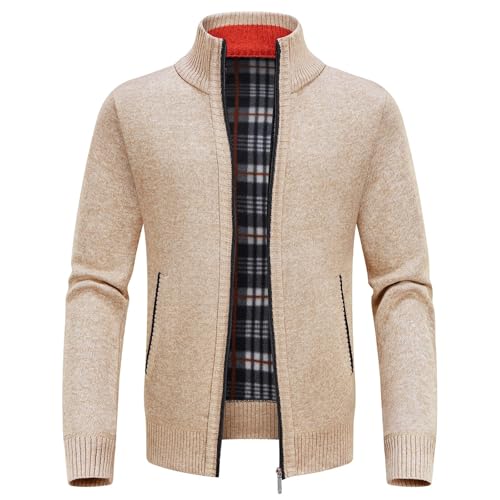 KUDORO Strickjacke Herren Cardigan Trachtenjacke mit...