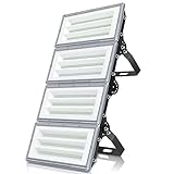400W Led Flood Light, 40000lm Stadium Flood Lights Outdoor Daylight 7000K,4 Modules Adjustable Lighting Angle, IP67 Waterproof Security Flood Lighting for Backyard,Court, Lawn,Riding Arena,Dock