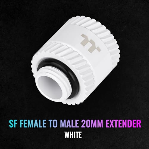 Image of Thermaltake Pacific SF Female to Male 20mm Extender White /DIY LCS /Fittings CL-W392-CU00WT-A