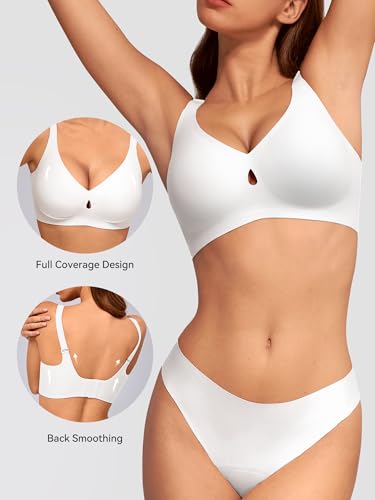 Image of LUCKMEEY Bras for Women No Underwire Wireless Bras - Seamless Push Up Full Coverage Bralettes Comfortable Everyday Bra